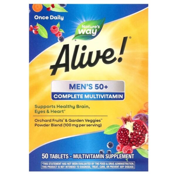 Nature's Way Alive! Men's 50+ Complete Multivitamin 50 Tablets