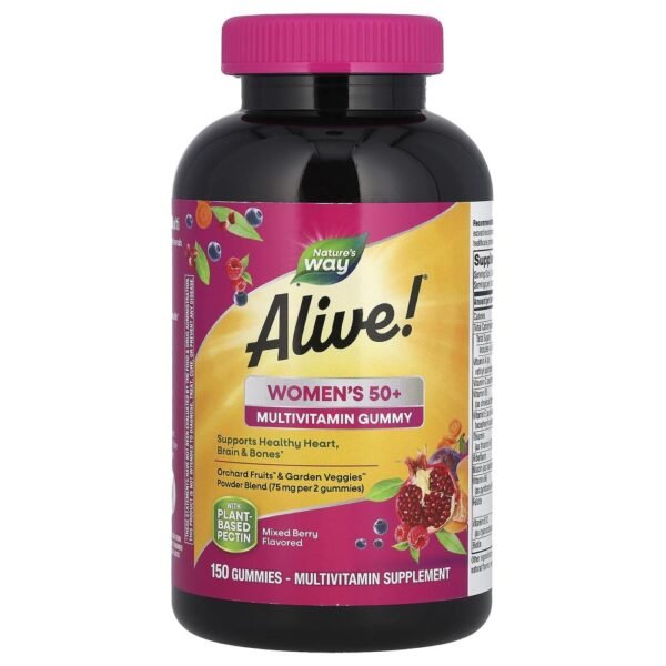 Nature's Way Alive! Women's 50+ Gummy Multivitamin Mixed Berry 150 Gummies