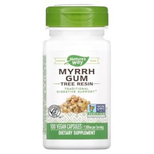 Nature's Way Myrrh Gum Tree Resin 1100 mg 100 Vegan Capsules (550 mg per Capsule)