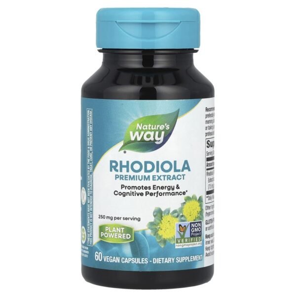 Nature's Way Rhodiola 250 mg 60 Vegan Capsules