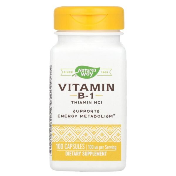 Nature's Way Vitamin B-1 100 mg 100 Capsules