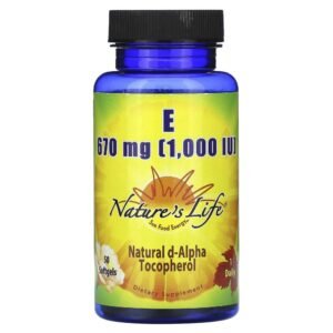 Nature's Life Vitamin E 670 mg (1000 IU) 50 Softgels