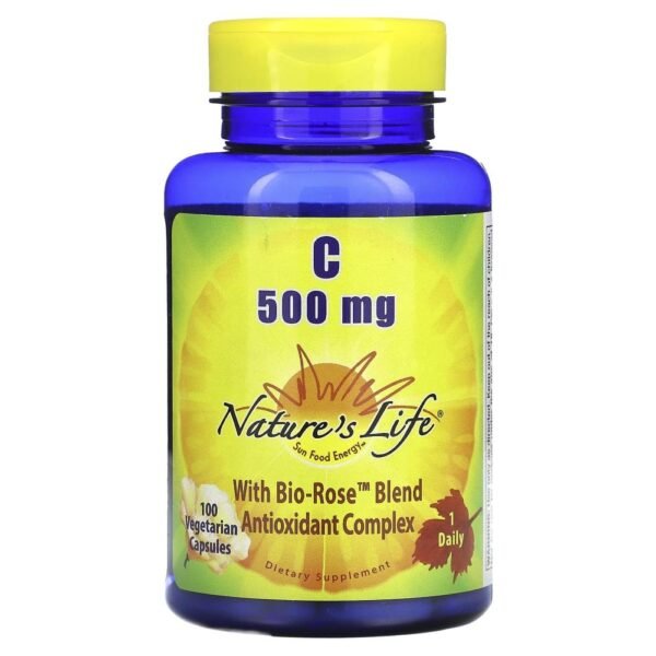 Nature's Life Vitamin C 500 mg 100 Vegetarian Capsules
