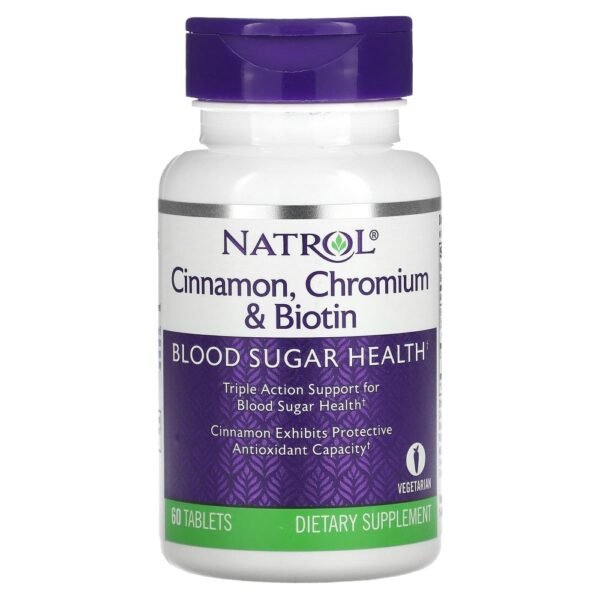 Natrol Cinnamon Chromium & Biotin 60 Tablets