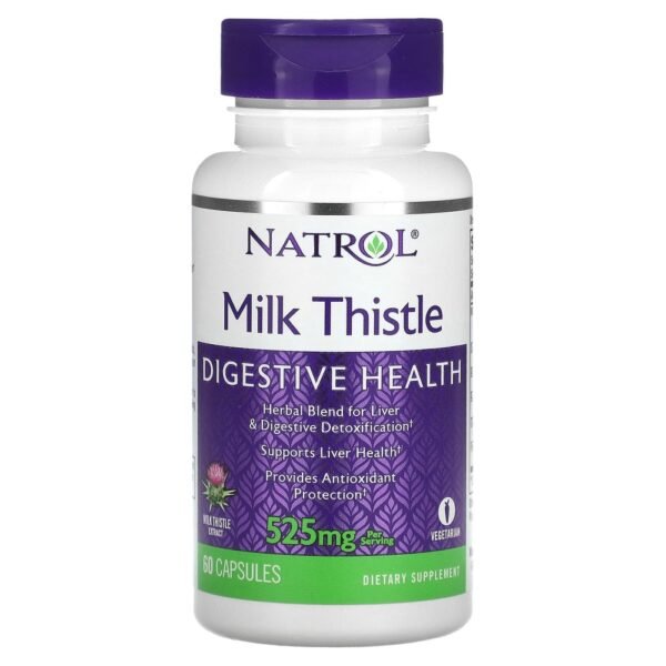 Natrol Milk Thistle 525 mg 60 Capsules (262.5 mg per Capsule)