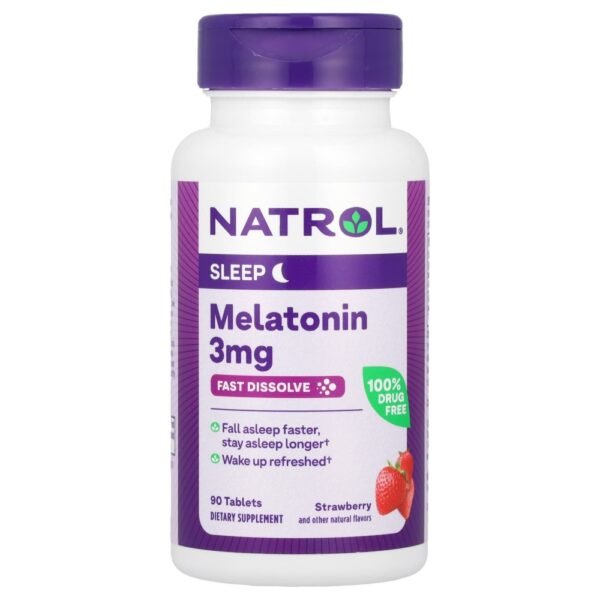 Natrol Melatonin Fast Dissolve Strawberry 3 mg 90 Tablets