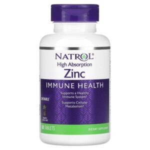 Natrol High Absorption Zinc Natural Pineapple 60 Tablets