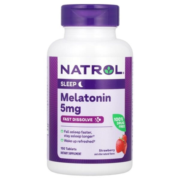 Natrol Melatonin Fast Dissolve Strawberry 5 mg 150 Tablets