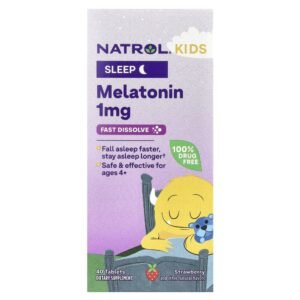 Natrol Kids Melatonin Ages 4+ Strawberry 1 mg 40 Tablets