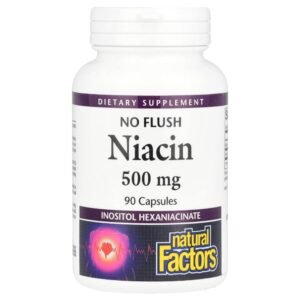 Natural Factors Niacin No Flush  500 mg 90 Capsules