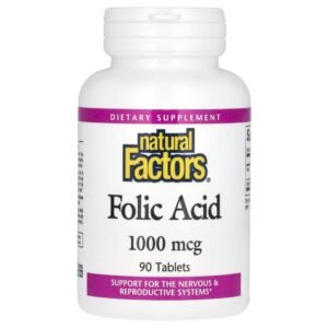 Natural Factors Folic Acid 1000 mcg 90 Tablets