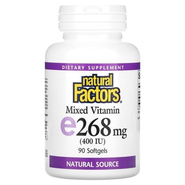 Natural Factors Mixed Vitamin E 268 mg (400 IU) 90 Softgels
