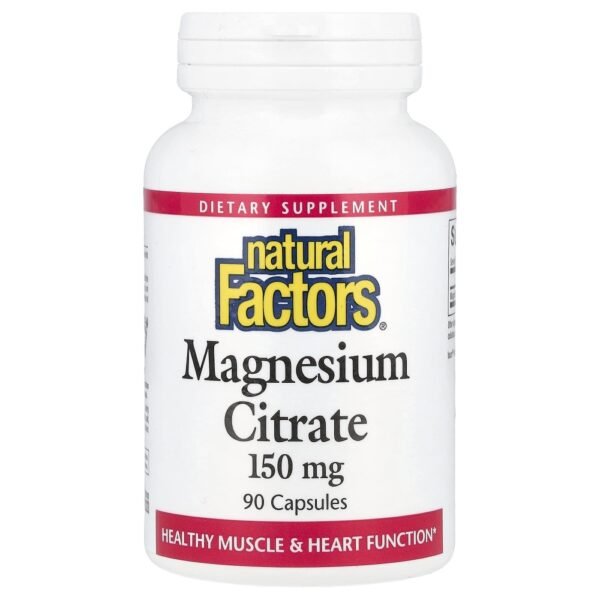 Natural Factors Magnesium Citrate 150 mg 90 Capsules