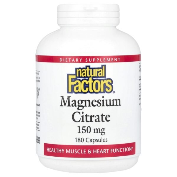 Natural Factors Magnesium Citrate 150 mg 180 Capsules