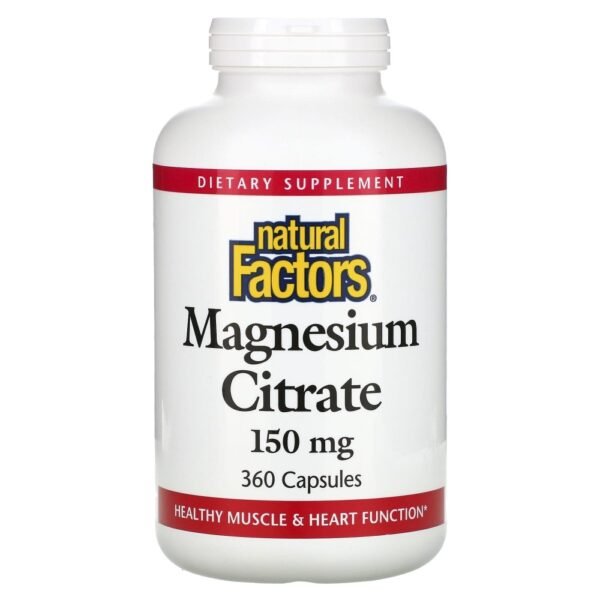 Natural Factors Magnesium Citrate 150 mg 360 Capsules
