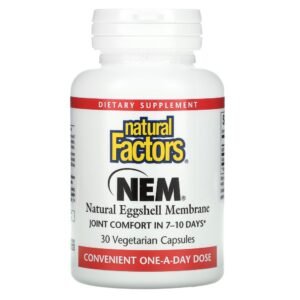 Natural Factors NEM Natural Eggshell Membrane 30 Vegetarian Capsules