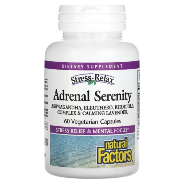 Natural Factors Stress-Relax Adrenal Serenity 60 Vegetarian Capsules
