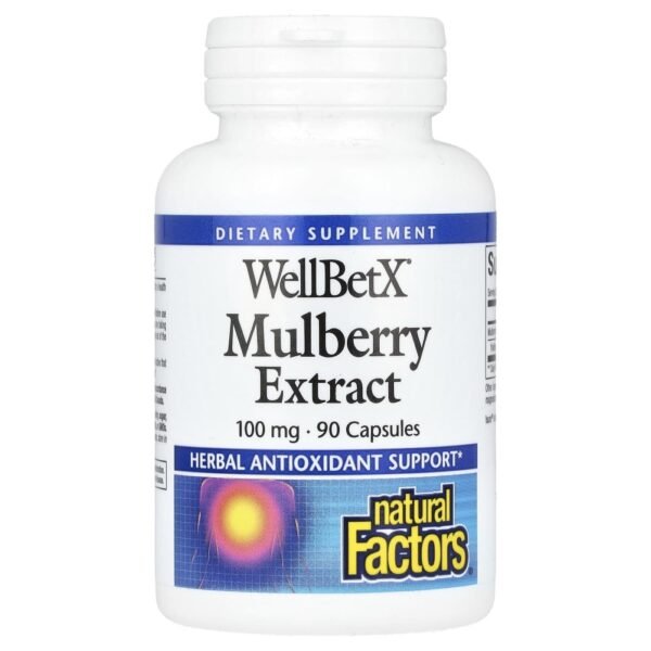 Natural Factors WellBetX Mulberry Extract 100 mg 90 Capsules