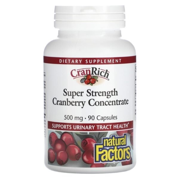 Natural Factors CranRich Super Strength Cranberry Concentrate 500 mg 90 Capsules