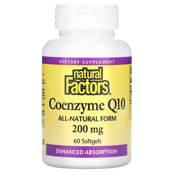 Natural Factors Coenzyme Q10 200 mg 60 Softgels