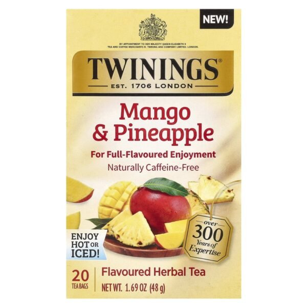 Twinings Herbal Tea Mango & Pineapple Caffeine-Free 20 Tea Bags 48g