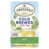 Twinings Cold Brewed Iced Tea Green Tea Unsweetened Mint 20 Single Serve Tea Bags 40g
