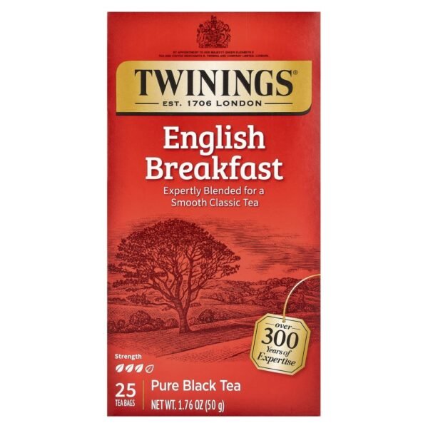 Twinings Pure Black Tea English Breakfast 25 Tea Bags 50g