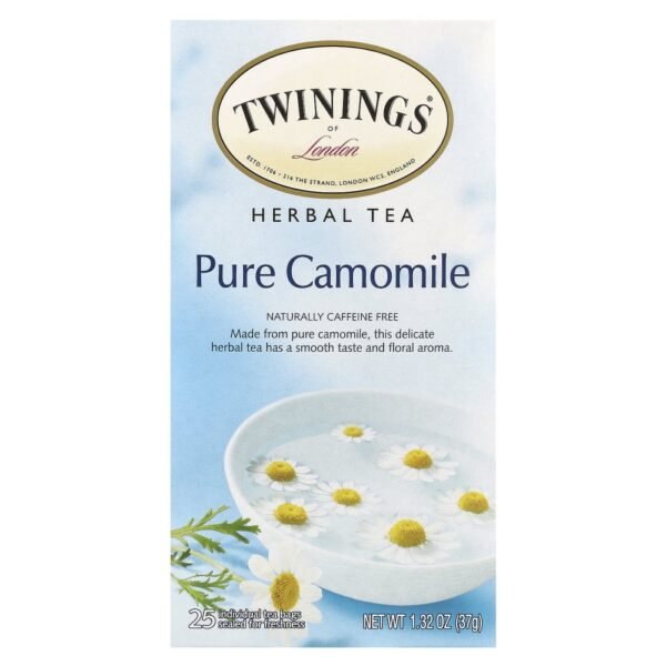 Twinings Herbal Tea Pure Camomile Caffeine Free 25 Tea Bags 37g