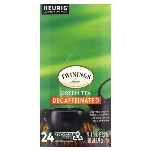 Twinings Green Tea Decaffeinated 24 K-Cup Pods 3.2g