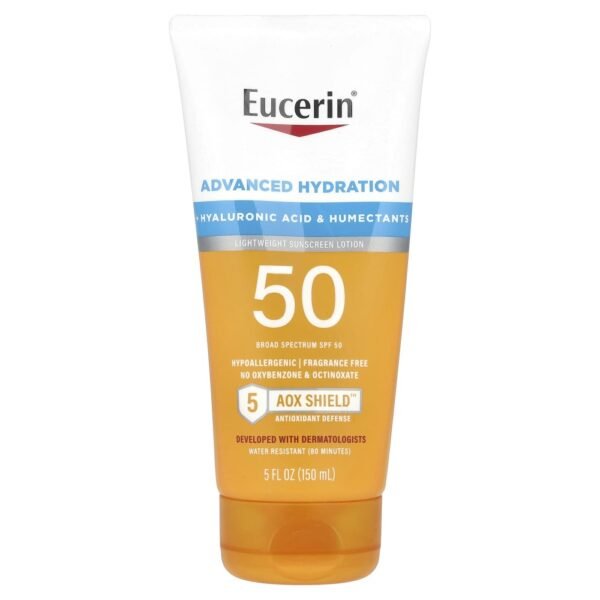 Eucerin Advanced Hydration Lightweight Sunscreen Lotion SPF 50 Fragrance Free 150ml