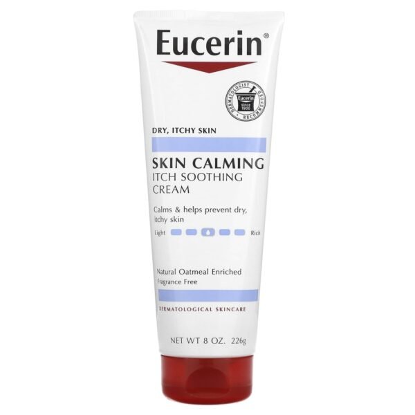 Eucerin Skin Calming Itch Soothing Cream Dry Itchy Skin Fragrance Free 226g