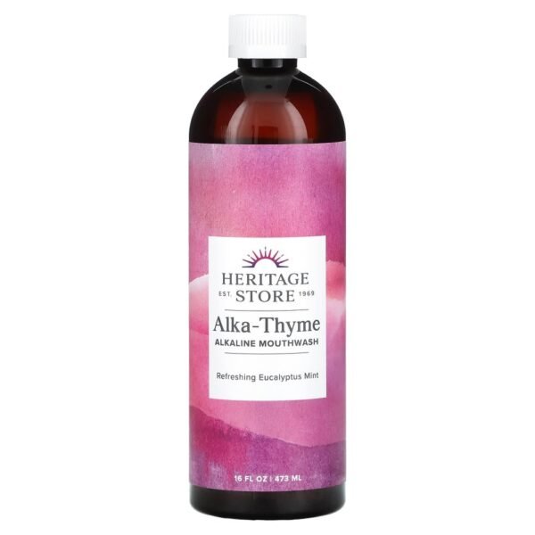 Heritage Store Alka-Thyme AlkalineMouthwash RefreshingEucalyptus Mint 473ml