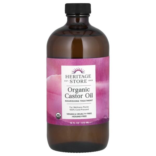 Heritage Store Organic Castor Oil 473ml