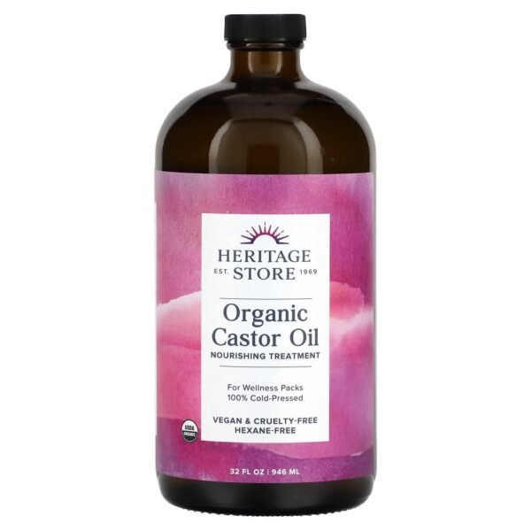 Heritage Store Organic Castor Oil 946ml