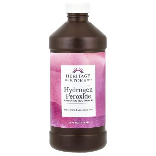 Heritage Store Hydrogen Peroxide Whitening Mouthwash Refreshing Eucalyptus Mint 473ml