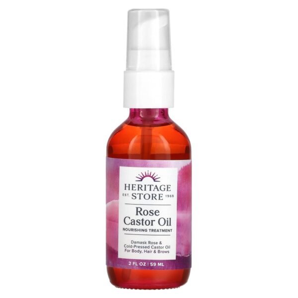 Heritage Store Rose Castor Oil 59ml