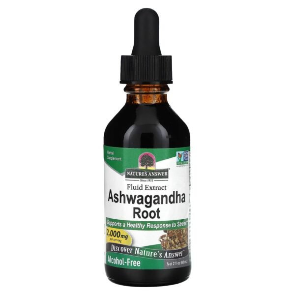 Nature's Answer Ashwagandha Root Fluid Extract Alcohol-Free 2000 mg 60ml