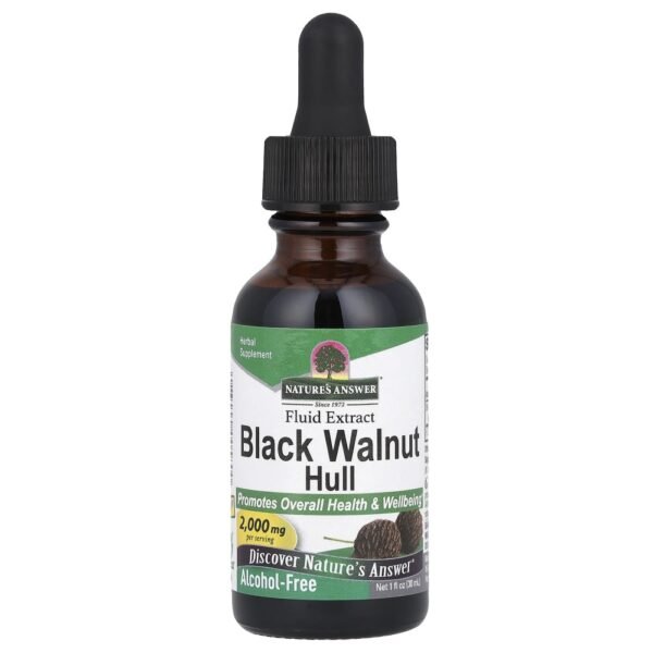 Nature's Answer Black Walnut Hull Fluid Extract Alcohol-Free 2000 mg 30mL