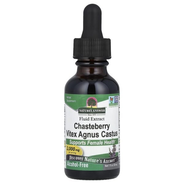 Nature's Answer Chasteberry Vitex Agnus Castus Fluid Extract Alcohol-Free 2000 mg 30ml