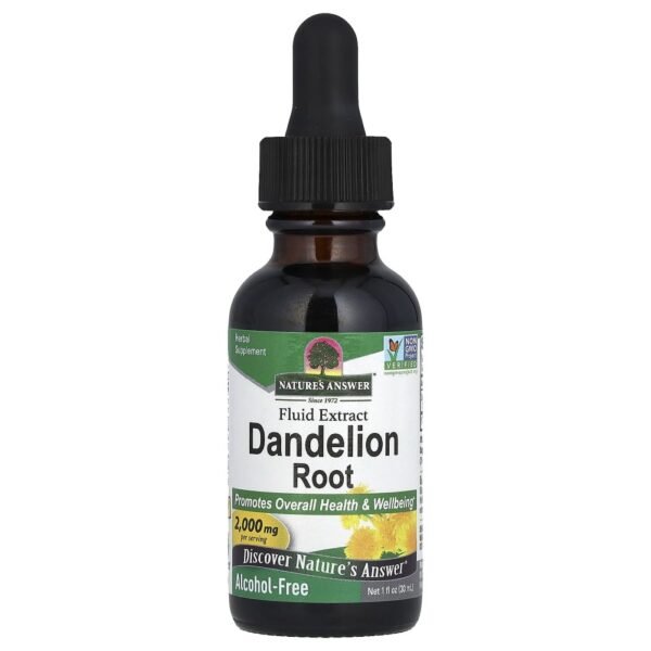 Nature's Answer Fluid Extract Dandelion Root Alcohol Free 2000 mg 30ml