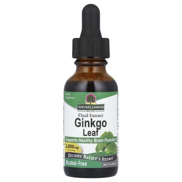 Nature's Answer Ginkgo Leaf Fluid Extract Alcohol-Free 2000 mg 30mL