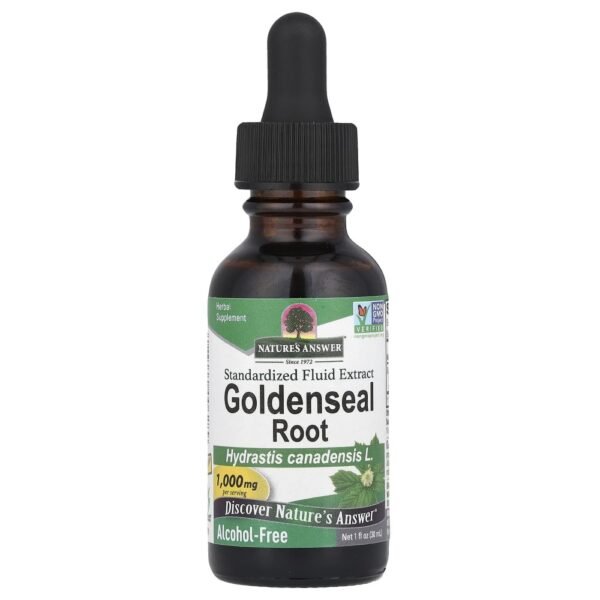 Nature's Answer Goldenseal Root Standardized Fluid Extract Alcohol-Free 1000 mg 30ml