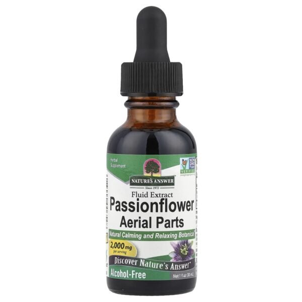 Nature's Answer Passionflower Aerial Parts Fluid Extract Alcohol-Free 2000 mg 30ml