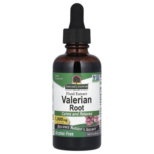 Nature's Answer Valerian Root Fluid Extract Alcohol-Free 1000 mg 60ml