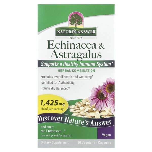 Nature's Answer Echinacea & Astragalus 90 Vegetarian Capsules