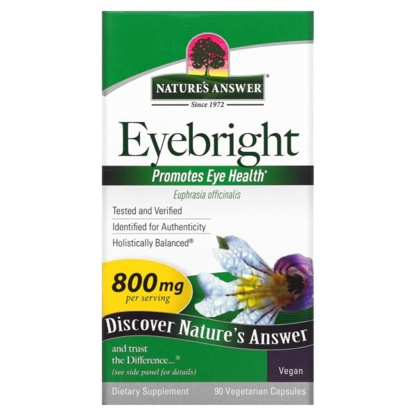 Nature's Answer Eyebright 800 mg 90 Vegetarian Capsules (400 mg per Capsule)