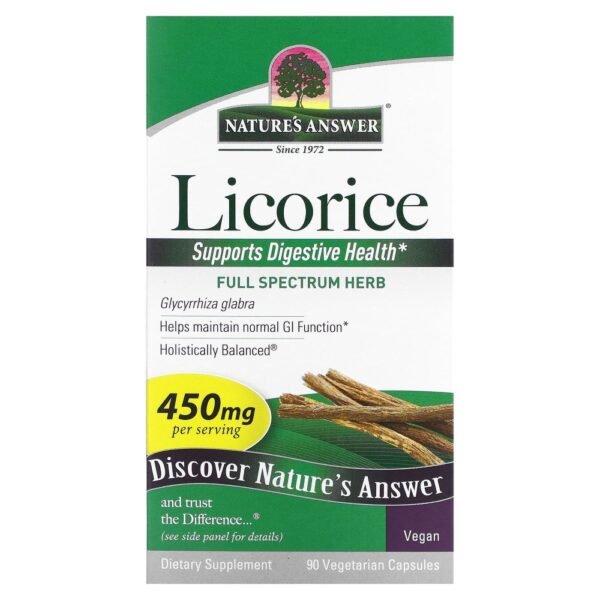 Nature's Answer Licorice 450 mg 90 Vegetarian Capsules