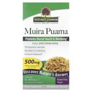 Nature's Answer Muira Puama 500 mg 90 Vegetarian Capsules (250 mg per Capsule)