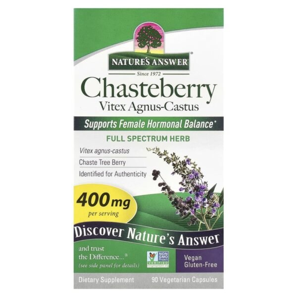 Nature's Answer Chasteberry Vitex Agnus-Castus 400 mg 90 Vegetarian Capsules