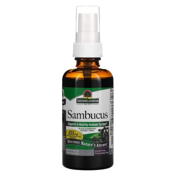 Nature's Answer Sambucus Black Elderberry Extract Spray Alcohol-Free 60ml